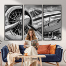 Vintage Antique Airplane Wall Art Canvas Print