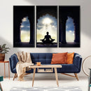 Women and Yoga Wall Art Canvas Print