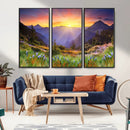 Mountain and Spring Wall Art Canvas Print