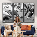 American Football Player Wall Art Canvas Print