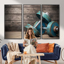 Dambell and Sport Wall Art Canvas Print