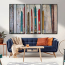 Vintage Wooden Weathered Ski's in Front of an Old Barn Wall by MyGreatCanvas | Canvas Wall Art Prints | Photo Prints & Wall Decor
