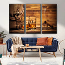 Rustic Whiskey and Barrel Canvas Print by MyGreatCanvas | Canvas Wall Art Prints | Photo Prints & Wall Decor