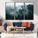 Misty Forest Wall Art – Serene Green Landscape Canvas Print, by MyGreatCanvas | Canvas Wall Art Prints | Photo Prints & Wall Decor