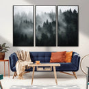 Foggy Forest Wall Art Canvas Print | 3 Panel Large Misty by MyGreatCanvas | Canvas Wall Art Prints | Photo Prints & Wall Decor