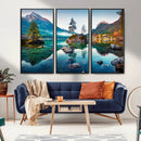 Crystal Clear Lake Wall Art | Mountains Wall Art Canvas | 3 by MyGreatCanvas | Canvas Wall Art Prints | Photo Prints & Wall Decor