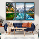 Spectacular autumn view of Braies Lake Wall Art Canvas Print by MyGreatCanvas | Canvas Wall Art Prints | Photo Prints & Wall Decor