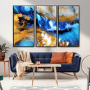 Blue Orange Marble Fluid Effect Canvas Wall Art Print by MyGreatCanvas | Canvas Wall Art Prints | Photo Prints & Wall Decor