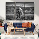 Fluffy Cattle Wall Art Print, Highland Cow Canvas, Framed by MyGreatCanvas | Canvas Wall Art Prints | Photo Prints & Wall Decor