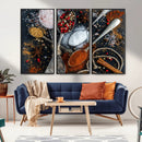 Spices and Seasonings Canvas Wall Art – Colorful Triptych by MyGreatCanvas | Canvas Wall Art Prints | Photo Prints & Wall Decor