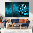 Music and Microphone Wall Art Canvas Print by MyGreatCanvas | Canvas Wall Art Prints | Photo Prints & Wall Decor