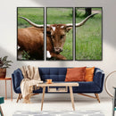 Longhorn Cow Animal Wall Art Canvas Print by MyGreatCanvas | Canvas Wall Art Prints | Photo Prints & Wall Decor