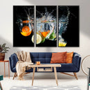 Kitchen Wall Art, Kitchen Fruits Art Canvas Print