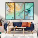 Green Marble Fluid Effect Wall Art Abstract Canvas Wall Art by MyGreatCanvas | Canvas Wall Art Prints | Photo Prints & Wall Decor