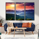 Mountain and Sunset Wall Art Canvas Print by MyGreatCanvas | Canvas Wall Art Prints | Photo Prints & Wall Decor