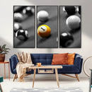 Wall Art Pool Table and Balls Canvas Print by MyGreatCanvas | Canvas Wall Art Prints | Photo Prints & Wall Decor