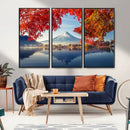 Mount Fuji Canvas Wall Art Japan Autumn Mountain Canvas