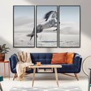 Prancing Horse Desert Large Wall Art Canvas Print – Majestic
