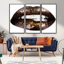 Close Up Lips Wall Art Canvas Print