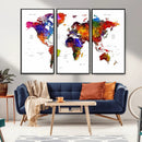 World Map Canvas Print – Detailed Map of the World Wall Art