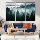 Captivating Misty Forest Wall Art Canvas, Premium Canvas