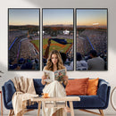 Dodger Stadium Sunset Game Triple Canvas Wall Art - Los