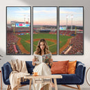 Cincinnati Reds Baseball Print Canvas- Cincinnati