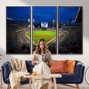Truist Park Night Game Canvas Art - Atlanta Braves Stadium