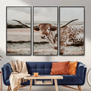 Texas Longhorn Canvas Wall Art Print – Majestic Western by MyGreatCanvas | Canvas Wall Art Prints | Photo Prints & Wall Decor