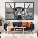 Texas Cow Longhorn Wall Art Canvas Print for Farm House Wall by MyGreatCanvas | Canvas Wall Art Prints | Photo Prints & Wall Decor