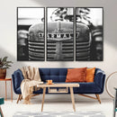 Vintage Farmall Tractor Wall Art Canvas Print, Rustic