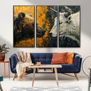 Bear and Bull Wall Art Canvas Print – Abstract Animal