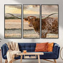 Texas Longhorn Wall Art Canvas Print, Rustic Ranch Decor, by MyGreatCanvas | Canvas Wall Art Prints | Photo Prints & Wall Decor