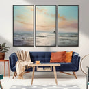 Abstract Ocean Wall Art -  Boat Wall Art Canvas Print
