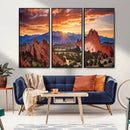 Rocky Mountains Sunset Wall Art Canvas Print – Ready to