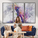 Watercolor Golf Swing Wall Art Canvas Print | Vibrant