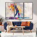 Watercolor Golf Swing Wall Art Canvas Print | Vibrant