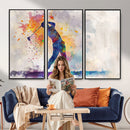 Watercolor Golf Swing Wall Art Canvas Print | Vibrant