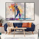 Watercolor Golf Swing Wall Art Canvas Print | Vibrant