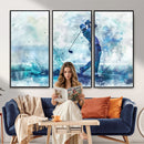 Golf Swing Wall Art Canvas Print - Sports-Inspired