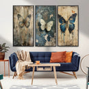 Butterfly Wall Art Trio | Vintage Butterfly Canvas Print | by MyGreatCanvas | Canvas Wall Art Prints | Photo Prints & Wall Decor