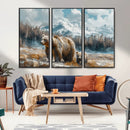 Bear and Baby Bear Wall Art Canvas Print