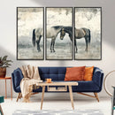 Chines Style Majestic Horses Wall Art | Ready to Hang and