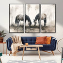 Chines Ink Style Vintage Horses Wall Art Canvas Print for by MyGreatCanvas | Canvas Wall Art Prints | Photo Prints & Wall Decor