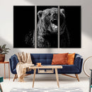 Bear Canvas Print | Wildlife Wall Art for Cabin Decor |