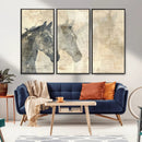 Abstract Horse Canvas Print | Modern Farmhouse Wall Art |