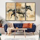 Chines Style Running Horse Western Wall Art | Farmhouse Wall