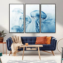 Blue Jellyfish Wall Art Canvas Print