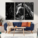 Winter Horse Wall Art | Black and White Horse Print | Ready by MyGreatCanvas | Canvas Wall Art Prints | Photo Prints & Wall Decor