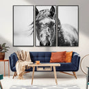 Western Wall Art | Black and White Winter Horse Wall Art | by MyGreatCanvas | Canvas Wall Art Prints | Photo Prints & Wall Decor